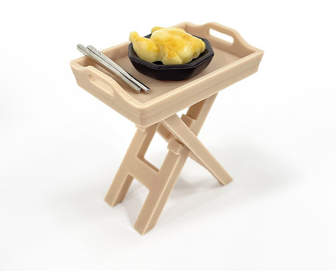 미니어처 스탠드 트레이 쟁반 테이블 돌하우스 인테리어 장식 소품, 단품