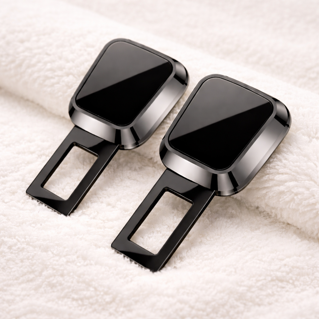 벤트라스 컴팩트 메탈 전차종호환 안전벨트 연장클립, 2개, 블랙