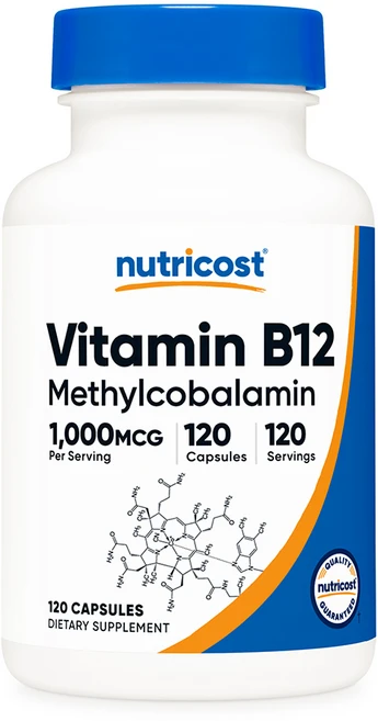 뉴트리코스트 비타민B12 메틸코발라민 1000mcg 120정, 1000 mcg, 120 개, 1개 - 쿠팡