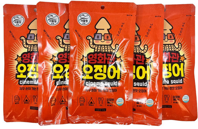 어물쩡 영화관 오징어, 5개, 50g