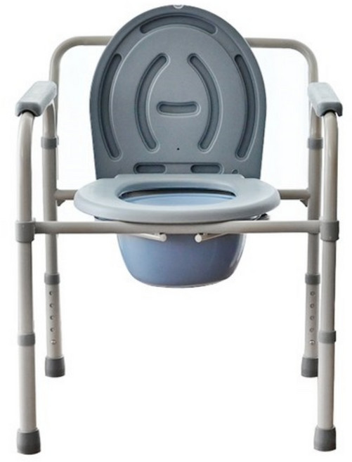 이동식 접이식 노인 변기 의자 수납 화장실 이동식좌변기 환자 요강 어르신 용변기 등받이2, 기본형(블루), 1개