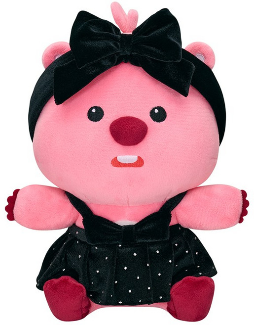 잔망루피 로지블랙 공주 봉제 인형 25cm, 혼합색상, 1개