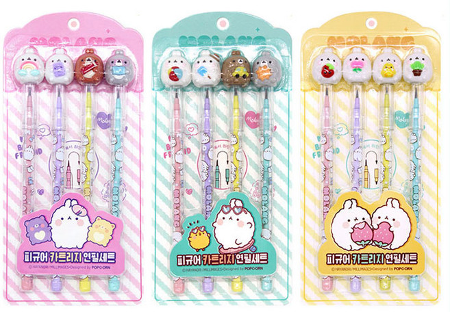 몰랑 피규어 카트리지 연필세트