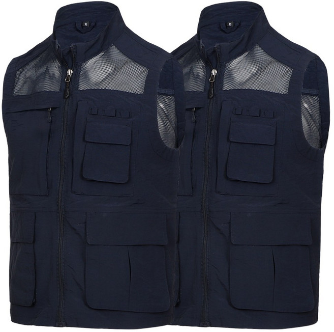 더빅히트 (1+1) 남성 여름조끼 망사조끼 작업복 등산 단체 빅사이즈