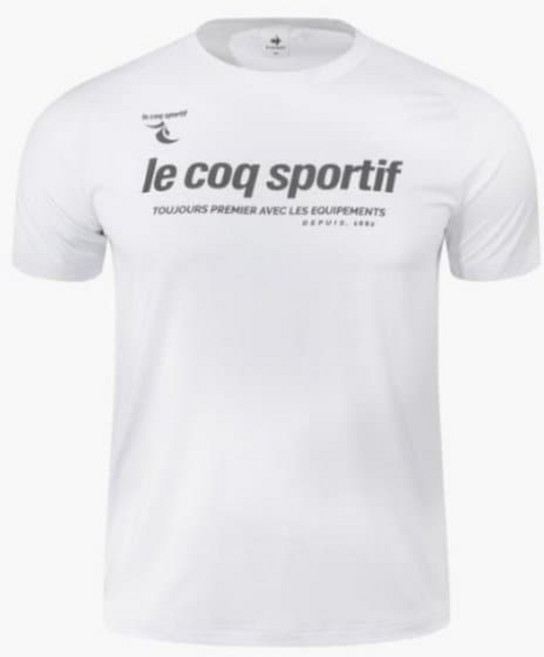 [백화점 정품] 르꼬끄 반팔티 NQJ QQ221ERS53-WHT 폴리스판 그래픽 / WHITE