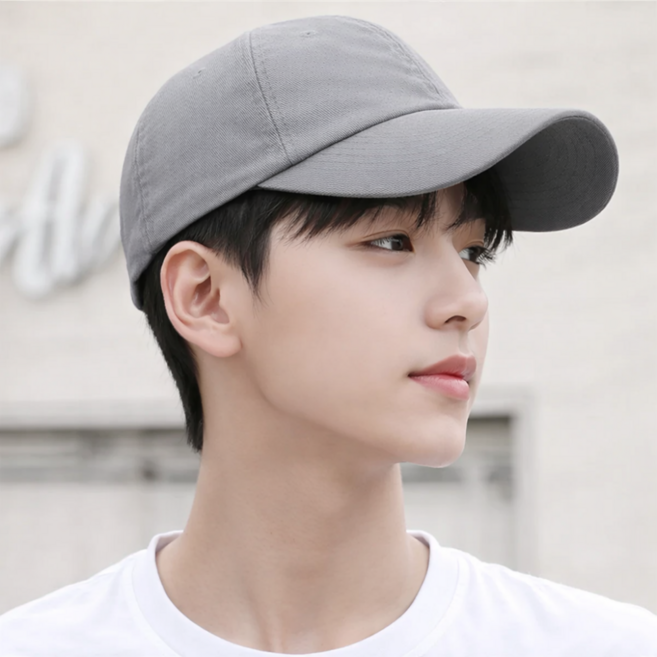 캐롤링 러닝 모자 메쉬 볼캡 스포츠 캡모자, 1개, 그레이