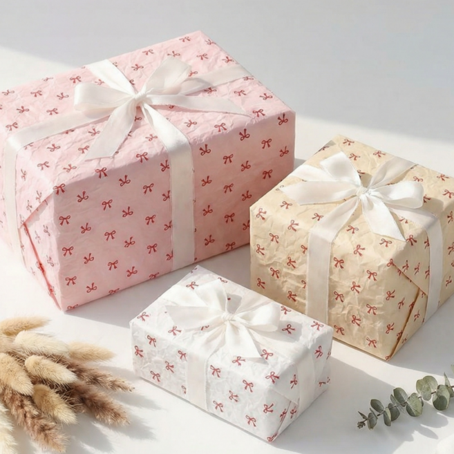 올리올망 꽃 포장지 플로드지 어린이 선물 포장지 10장, 1세트, 화이트