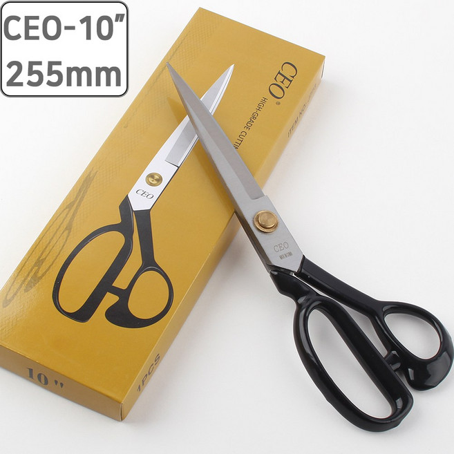 Joeunmall 프리미엄 재단가위 10호 260 원단가위 재봉 수예, 1개, 10"(260mm)