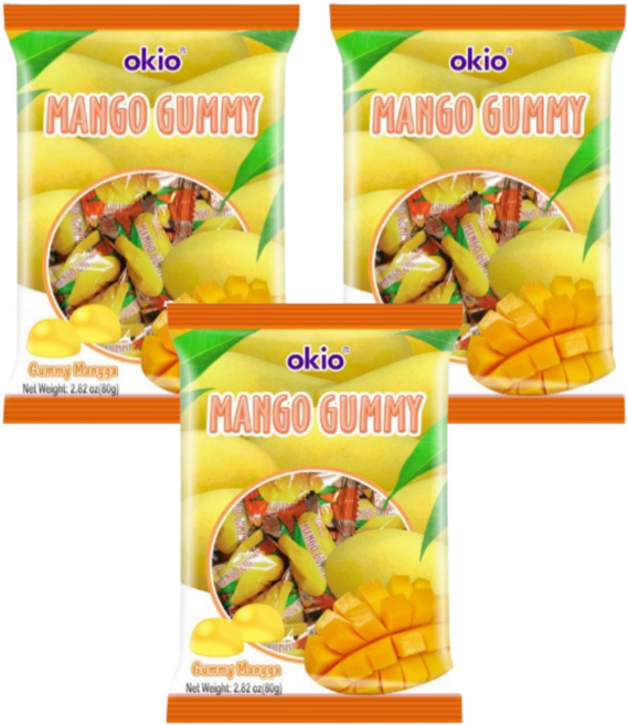 오키오 망고 구미, 3개, 100g