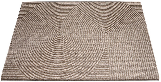 하이븐 갤러리 현관 발매트 미끄럼방지, 라운드브라운, 1개