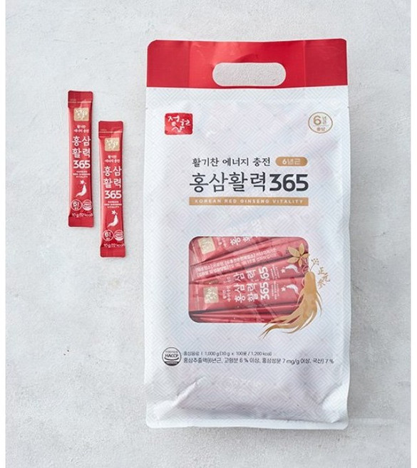 정원삼 6년근 홍삼활력365 100p, 1kg, 1개