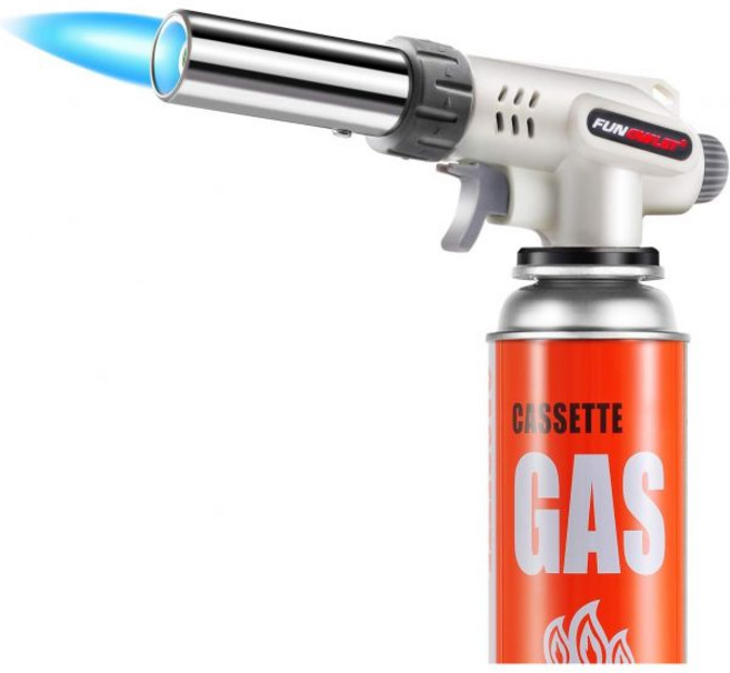 펀오웰렛 부탄 토치 키친 블로우 라이터 요리용 헤드 프로페셔널 셰프 조절 가능한 불꽃 수비드 크림 브륄레 베이킹 바비큐 가스 미포함, Small