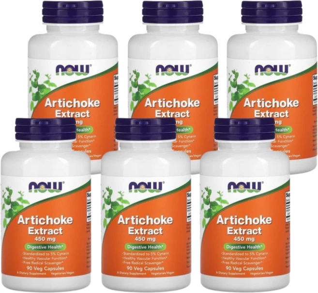 나우 아티초크 추출물 450 mg 90정 6통 - 쿠팡