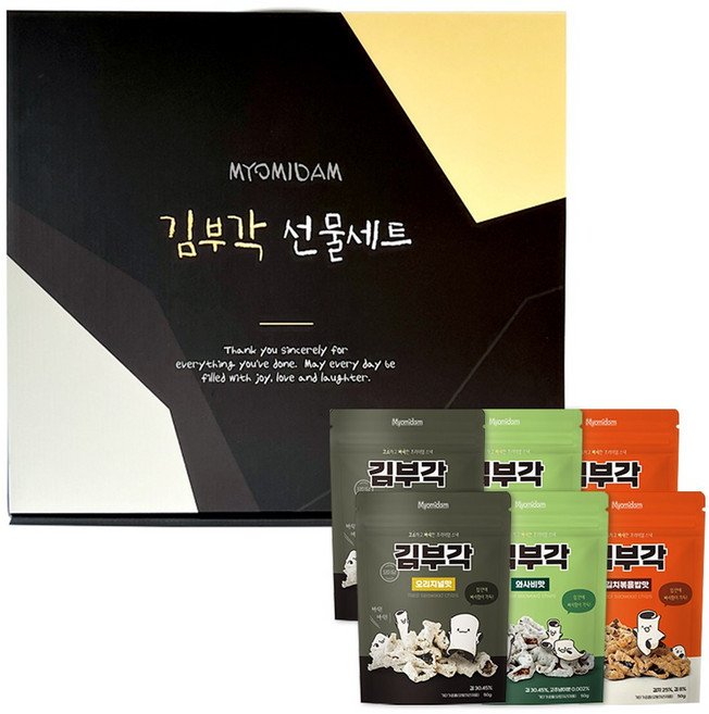 묘미담 바삭바삭 찹쌀 김부각 선물세트 6개입, 300g, 1개