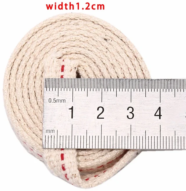 등유 램프 심지 편조 코튼 심지 오일 램프용 플랫 코튼 오일 램프 심지 1 계량기