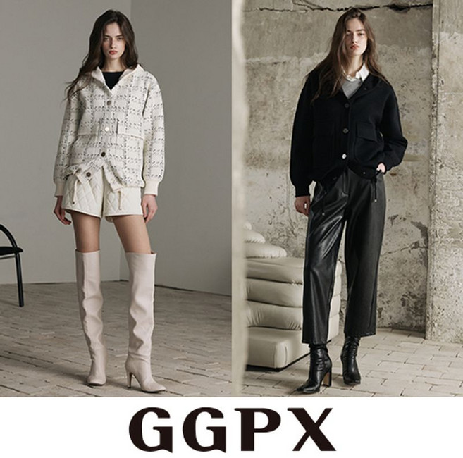 GGPX 후드 니트 자켓