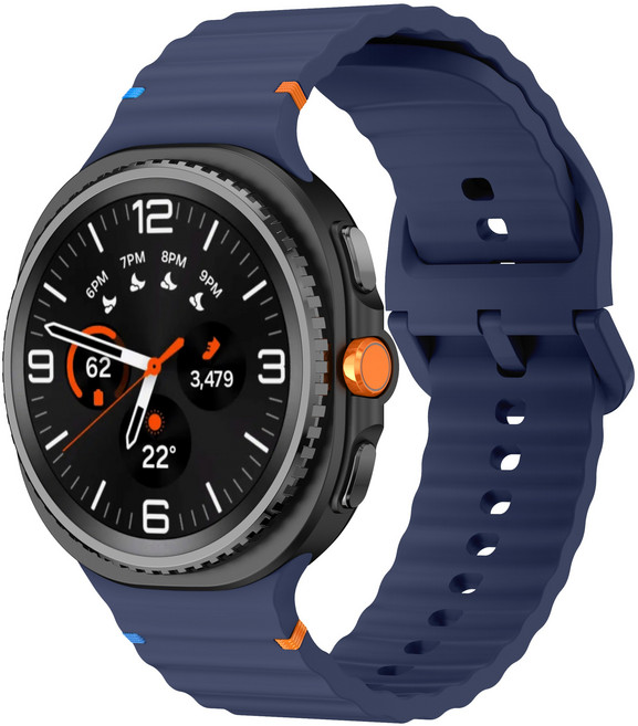 풍밴드 삼성 갤럭시 워치8/워치8 클래식에 적합한 물결 무늬 다채로운 스티칭 실리콘 스트랩