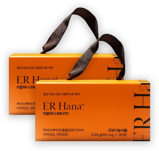 이알하나 루바브뿌리추출물 ERr731, 2개, 28회분