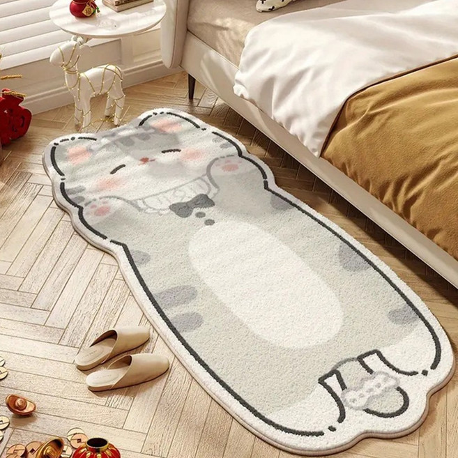 침대 밑 러그 발매트 귀여운 캐릭터 고양이 오리 토끼 침실 현관 매트