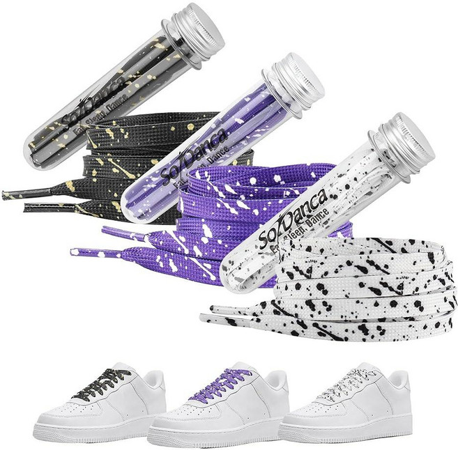 So Danca Pack of 3 Colorful Shoelaces – 120cm (47”) Fashion Sneaker Laces for Men & 여성용 Durable 폴리