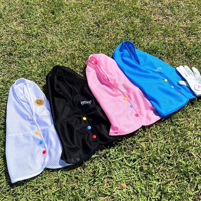 국산 골프마스크 얼굴햇빛가리개 자외선차단 후드형 안면 운동 자전거 쿨 등산 낚시 여성, 1개, 블루