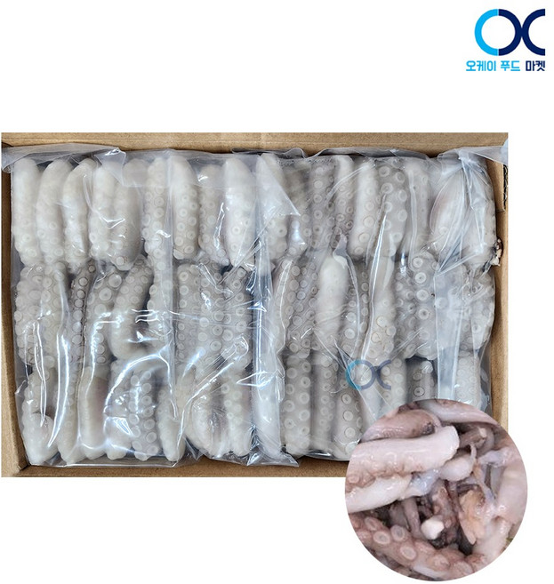 절단낙지 L 태국A급 500gX6개 1박스 도매 손질낙지, 6개, 500g (L)
