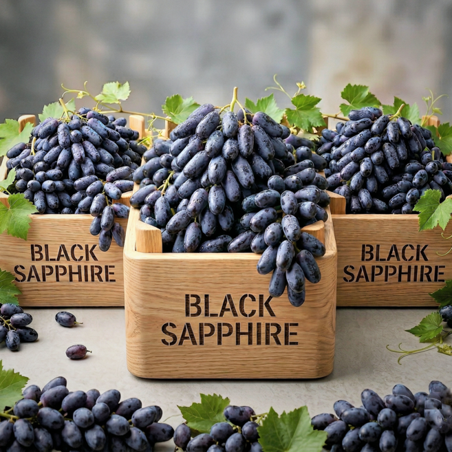 [깜짝파격가] 고당도 블랙사파이어포도 씨없는 가지포도, 1박스, 1kg