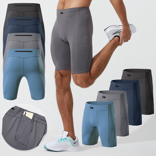 러닝 하프 타이즈 마라톤 트레이닝 쫄바지 스포츠 헬스 팬츠 크로스핏 레깅스 조깅 쇼츠