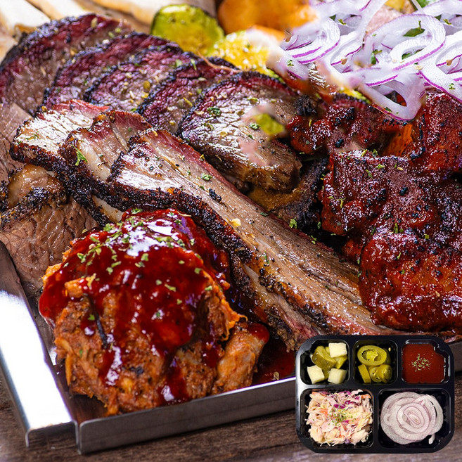 텍캠 정통 텍사스 브리스킷 스페어립 풀드포크 바베큐 세트 1kg 원육 / 시그니처 패키지, 1개, 1.05kg