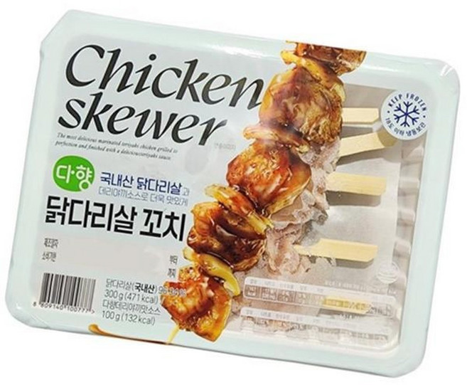 다향닭다리살꼬치 300G/코리아더커드, 1개, 300g