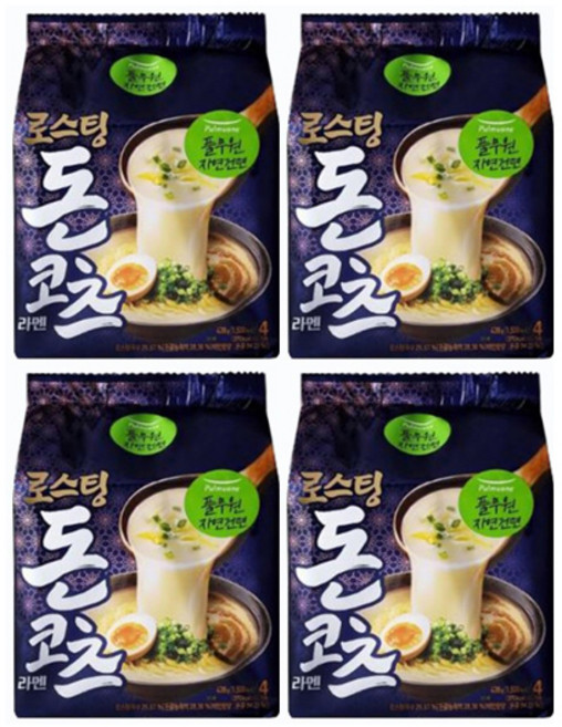 풀무원 돈코츠 라멘 순한만 438g, 4개