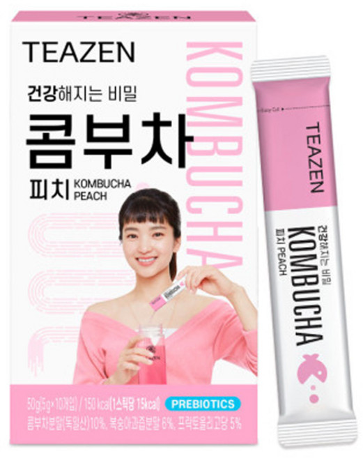 티젠 콤부차 복숭아 담터다방, 5g, 10개입, 1개