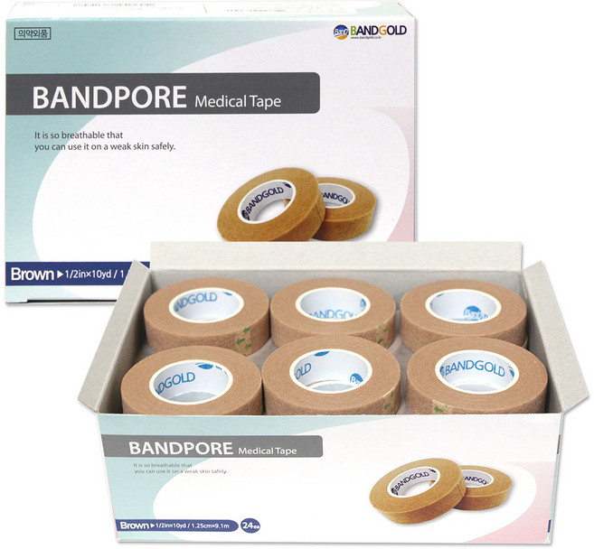 밴드포어 종이반창고 살색 2.5cm 12롤, 3개