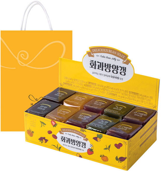 화과방 큐빅양갱 (40gx30개입) +쇼핑백, 1개, 1.2kg