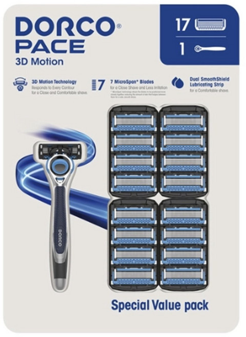 도루코 페이스 3D 모션 면도기 1개 +날 17개, 면도기세트