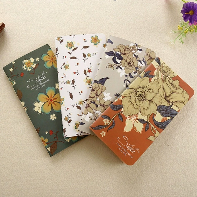 앨리스앤 빈티지 크라프트 노트, 1개, 4종 세트 (HR785)