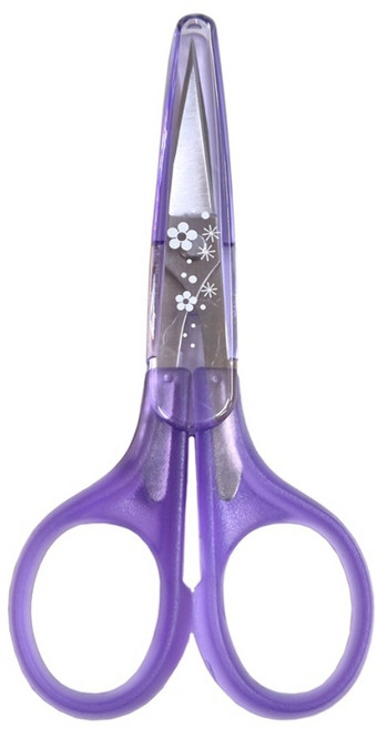 대만 미니 퀼팅가위 미니가위 자수가위 캡가위 100mm 2색상, 1개, 보라