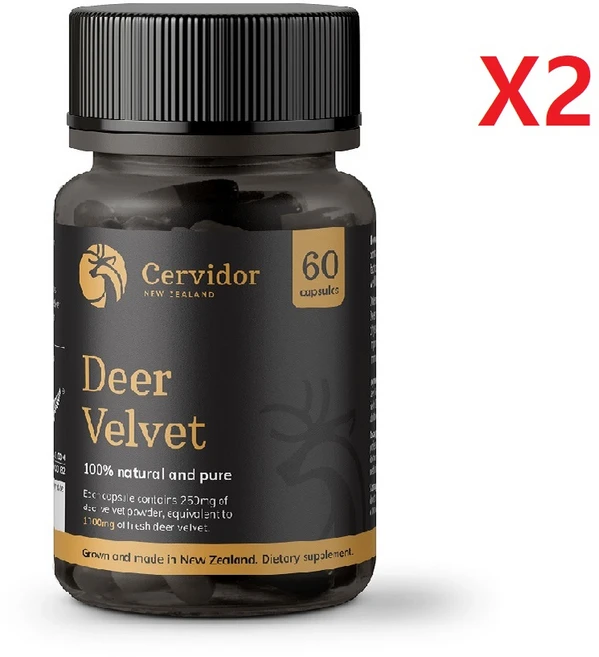 뉴질랜드 Cervidor 세비도어 사슴 녹용 1000mg 60캡슐-2개, 60정, 2개 - 쿠팡