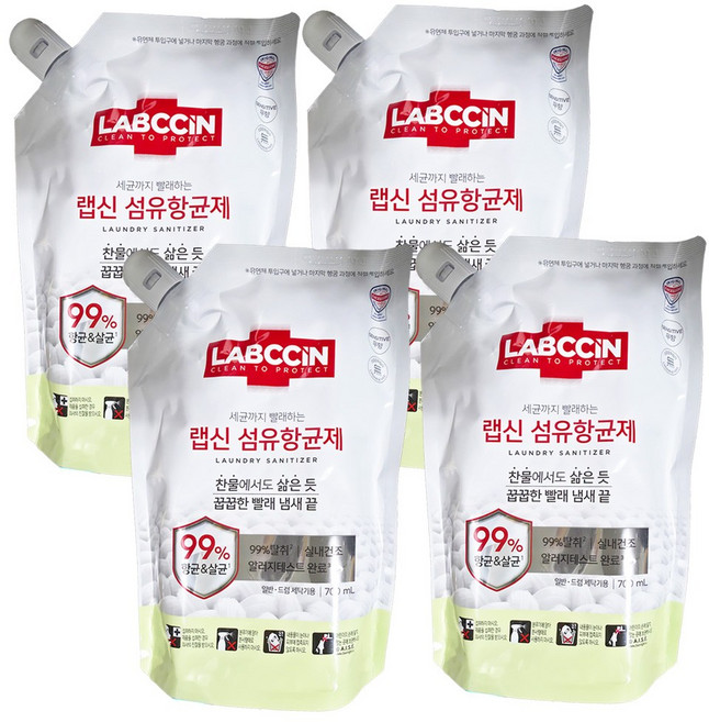 랩신 섬유항균제 센서티브, 700ml, 4개