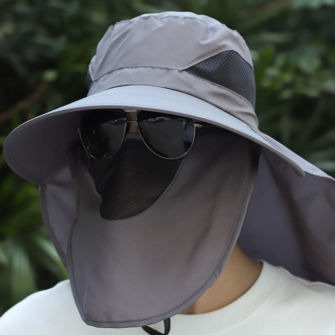 챙 넓은 풀커버 남성 메쉬 모자 썬캡 여름 피크닉 등산 낚시