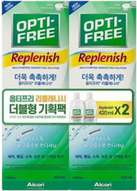 옵티프리 리플레니시 대용량 420ml 더블기획, 1개