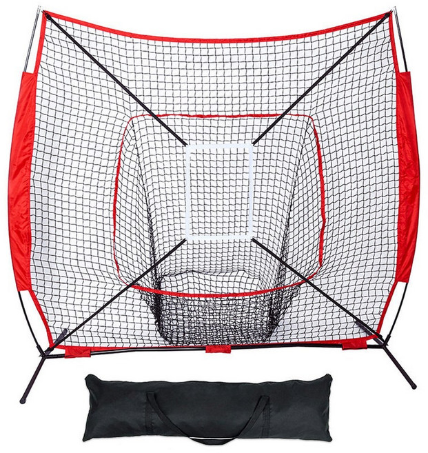 투수 연습네트 훈련 배팅 스타스포츠 2개 연습용 바구니 피칭연습망, 7인치 야구네트 사각타깃박스