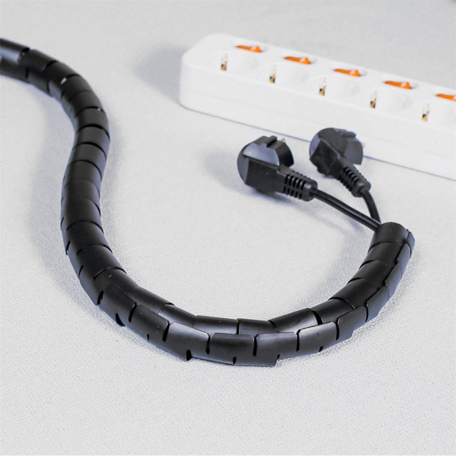 리에스 3m 스네이크 전선커버 22mm 블랙 선정리