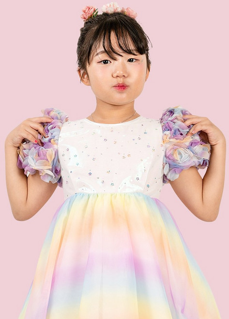 디엘프렌즈 라벤더 솜사탕 드레스 키즈드레스 공주드레스