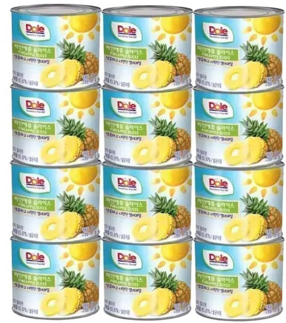동원 Dole 파인애플, 439g, 12개