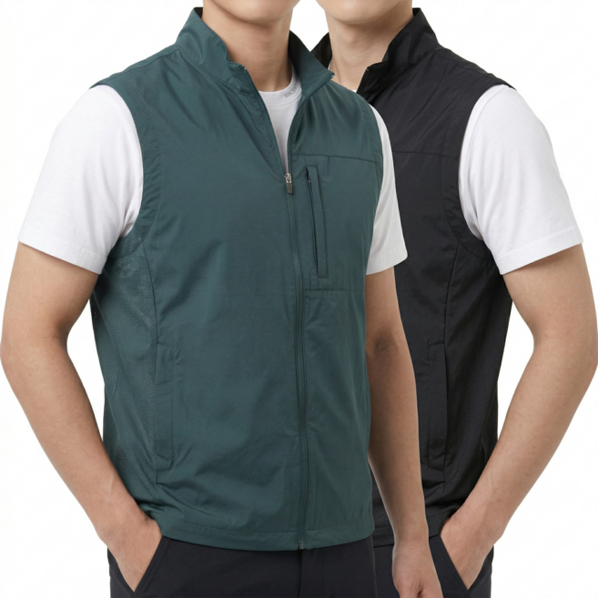 봄여름 남성 시원한 통기성 메쉬조끼 레저 아웃도어 등산복 조끼 VSKYJ-5010