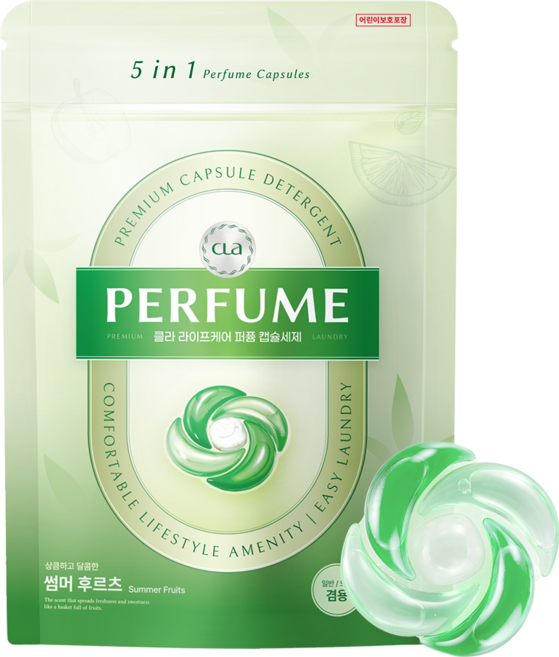 클라 퍼퓸 캡슐 세제 드럼겸용 썸머후르츠, 40개입, 1개