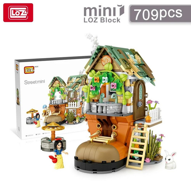 LOZ 빙수가게 모듈러 중국레고 1219 호환 블럭, 1개, J. 1226드워프 캐빈