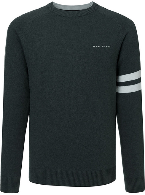 힐크릭 남성골프웨어 가을니트 캐시미어 혼방 라운드스웨터 1HCSWFU172DG