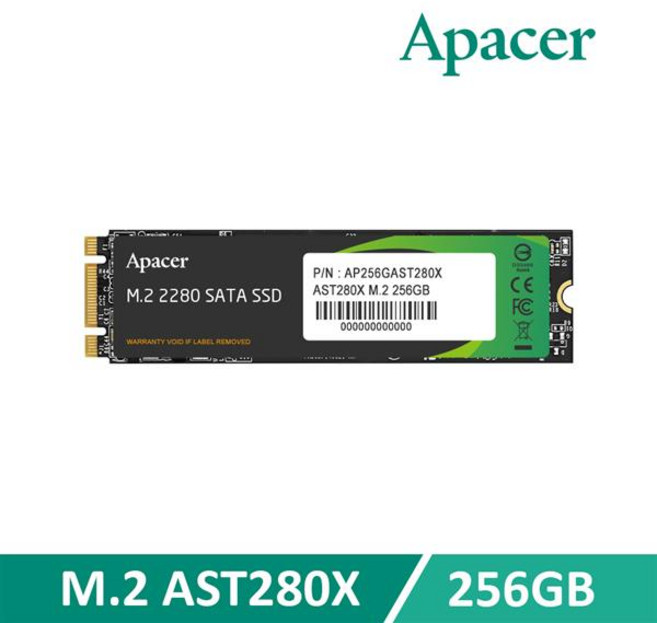Apacer AST280X 256GB M.2 SATA3 SSD, 1GB